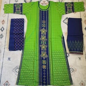 Embroided Indian Shalower Kamiz Set-large Size Bust 38